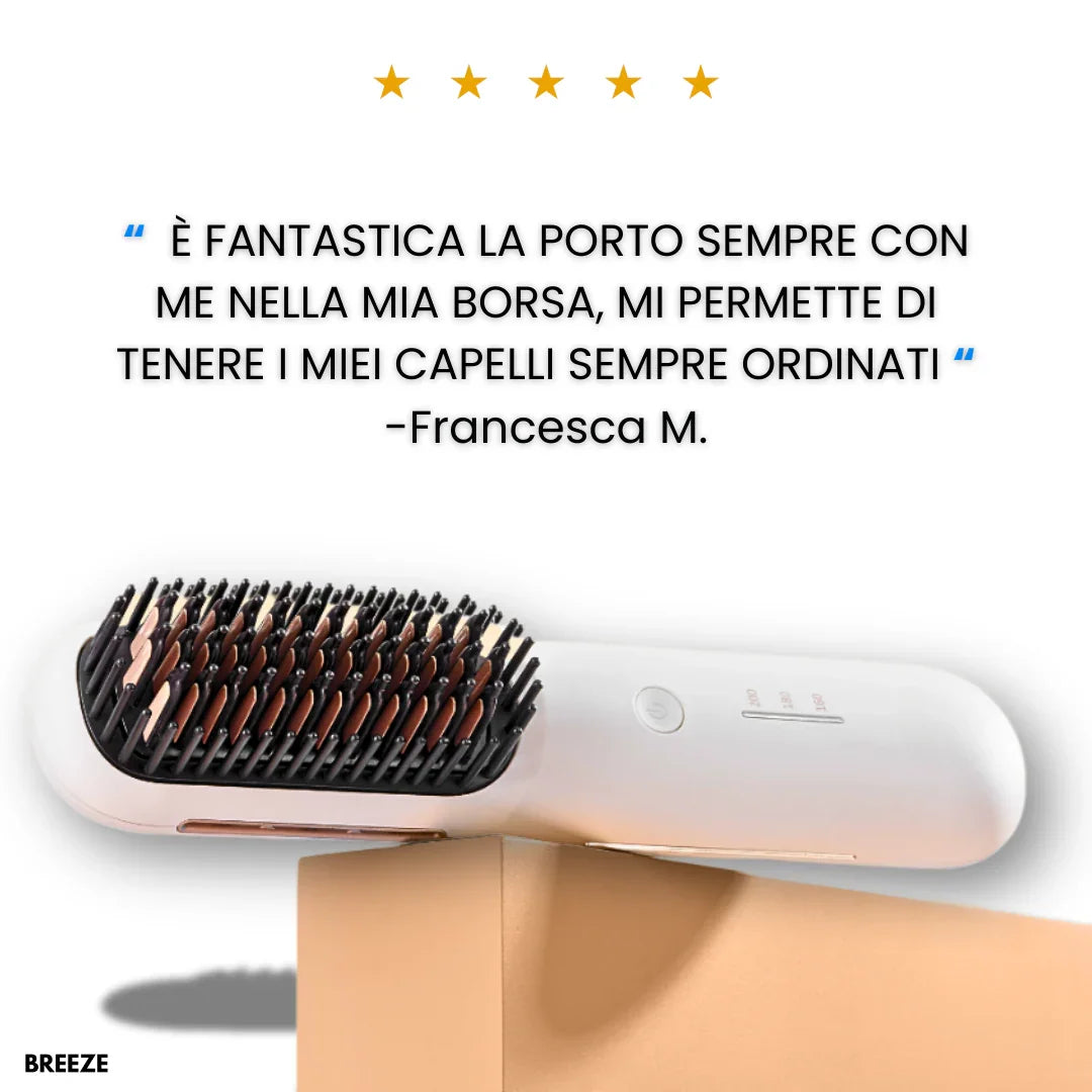 BREEZE MINI - SPAZZOLA LISCIANTE DA VIAGGIO - BREEZE